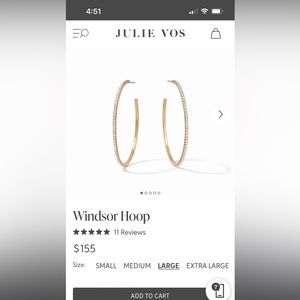 Julie Vos Windsor Hoop (large) brand new